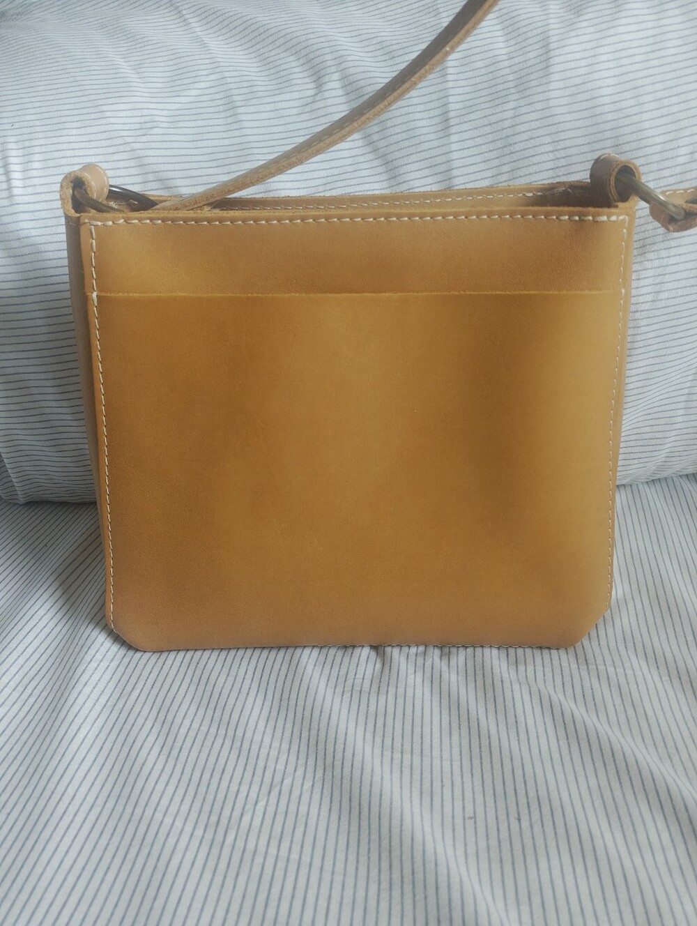 Portland Leather Goods Triangle Bag In Mango - Picture 2 of 8
